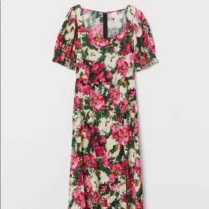 H&M Floral Pattern Midi Dress